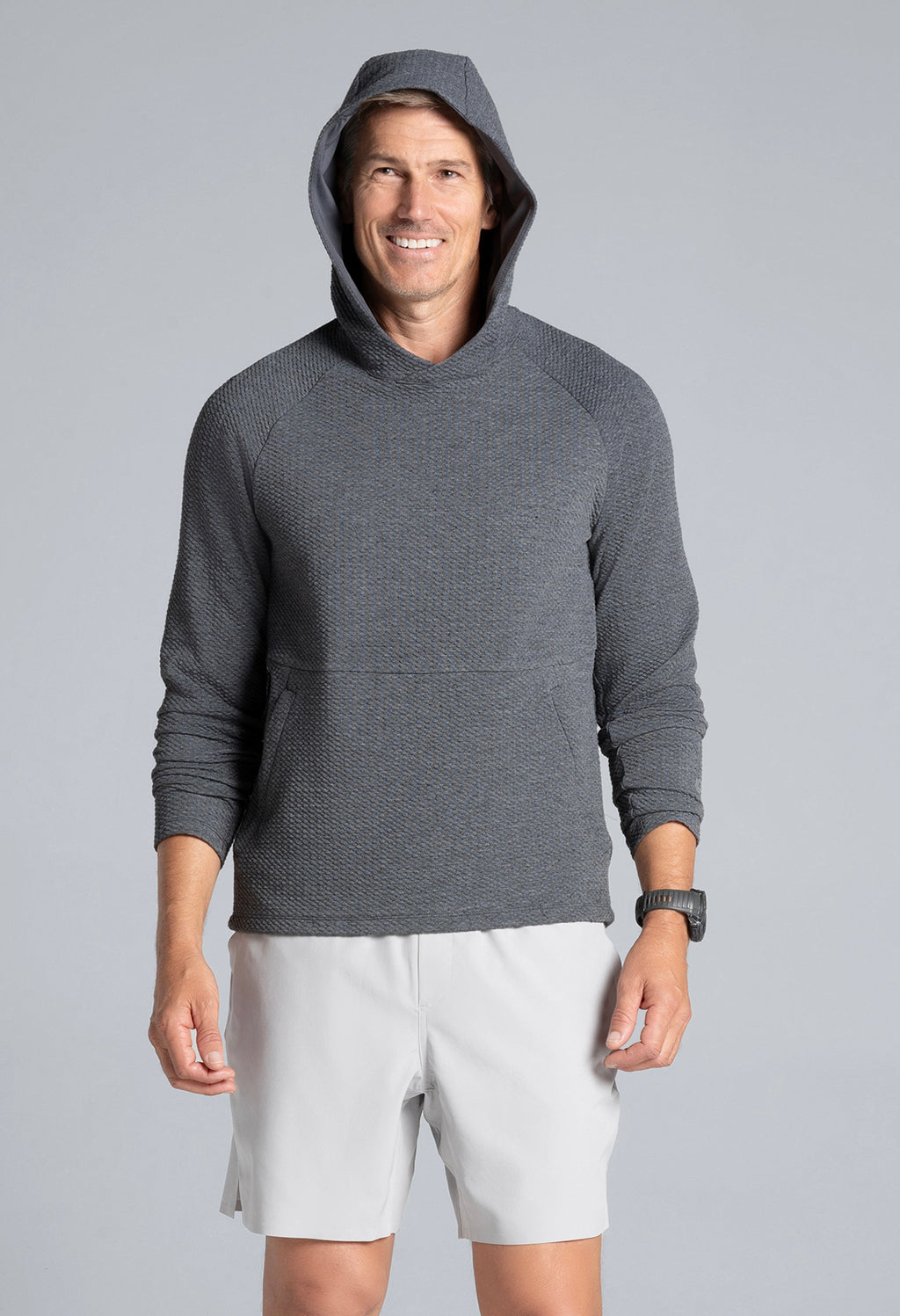 Solid Popcorn Stitch Hoody - 94001